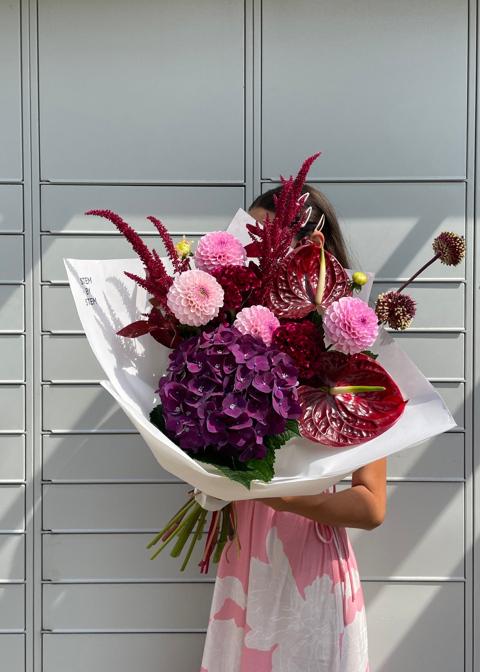 Bouquet burgundy| light pink