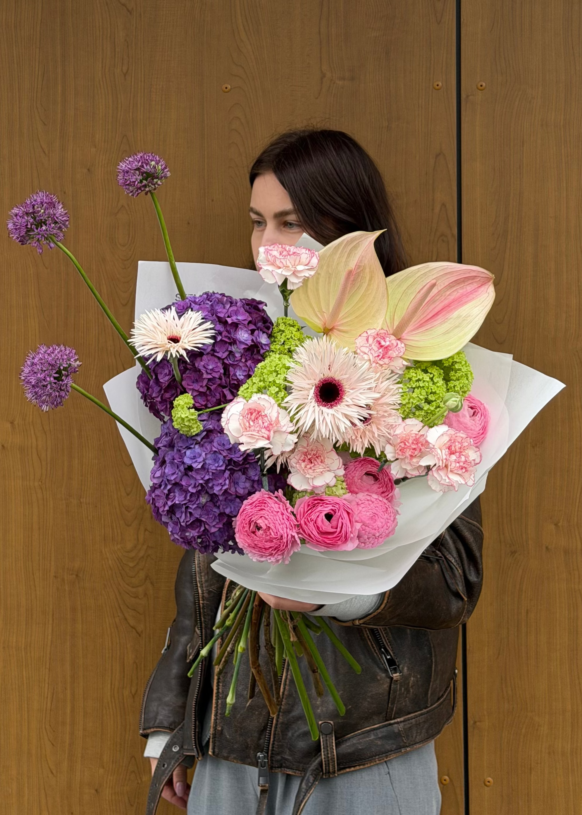 Bouquet purple | green | soft pink