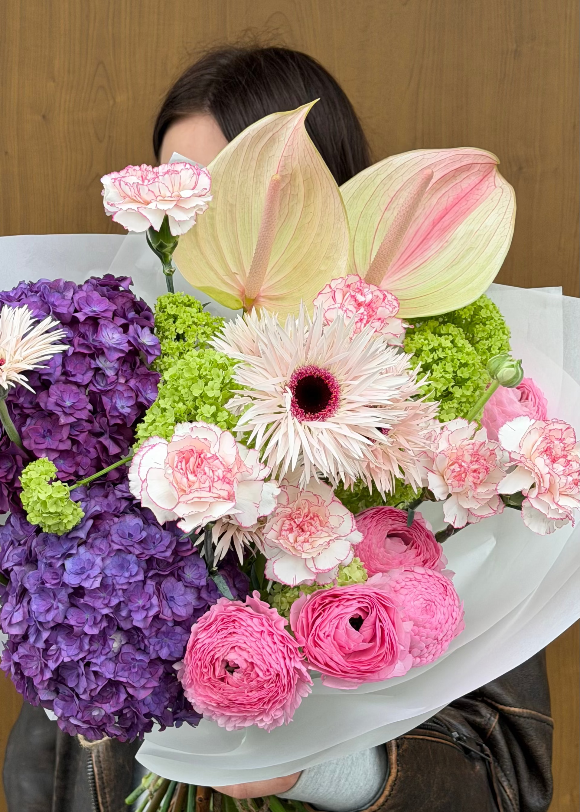 Bouquet purple | green | soft pink