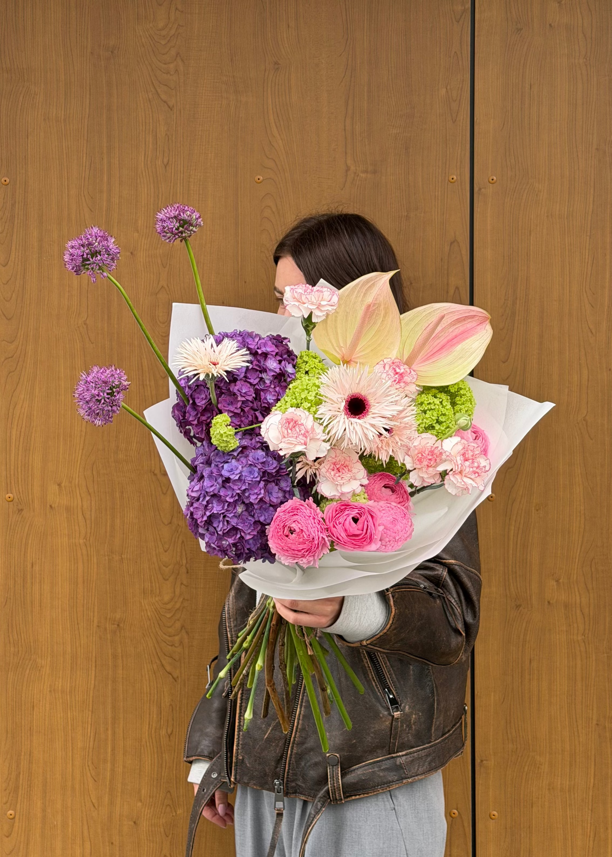 Bouquet purple | green | soft pink