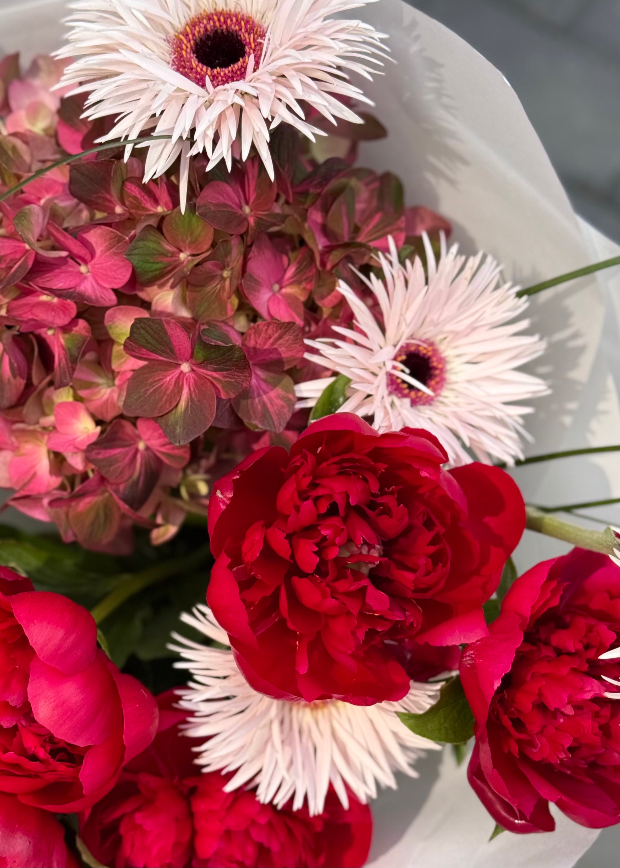 Bouquet deep red | soft pink
