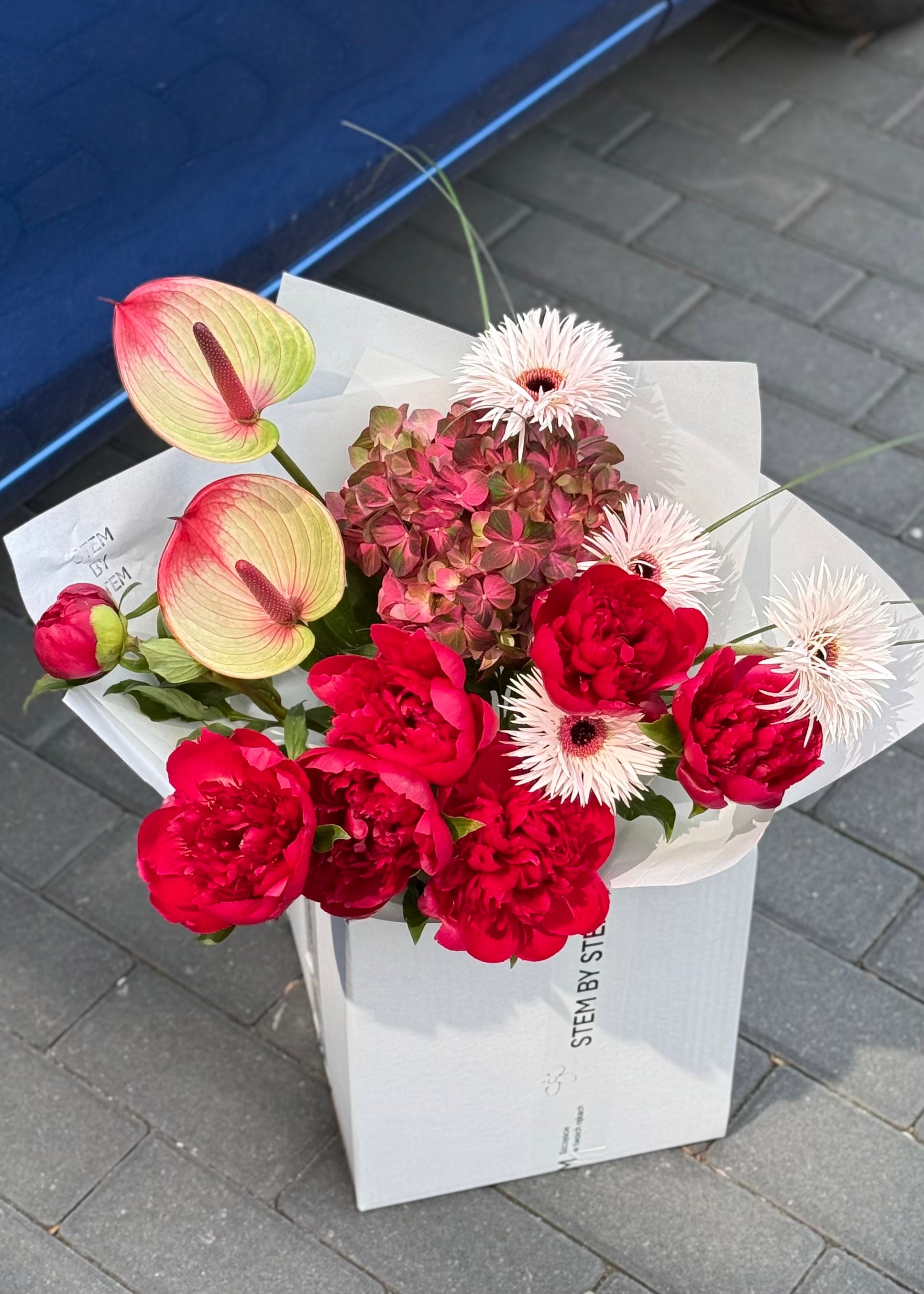Bouquet deep red | soft pink