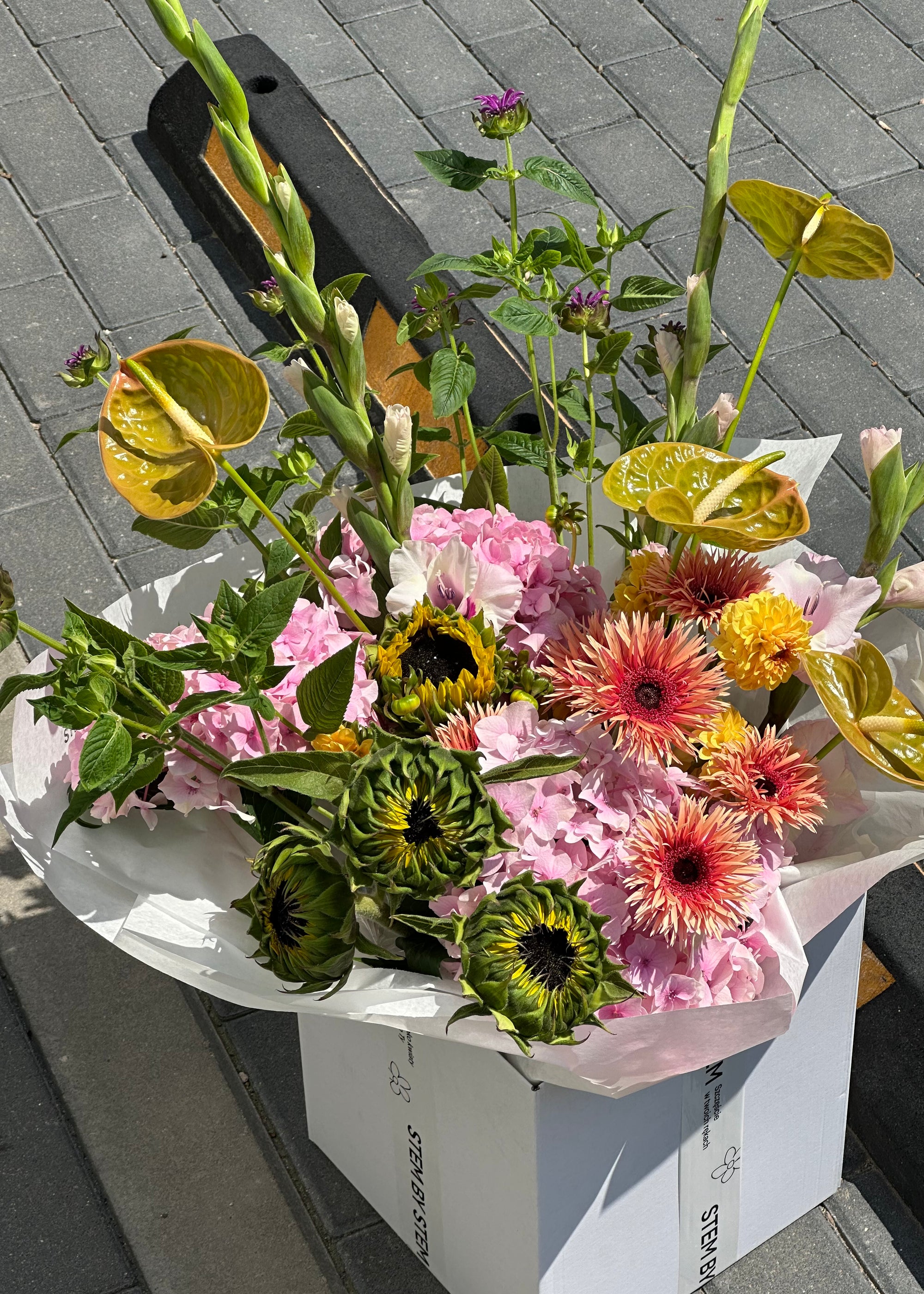 Bouquet summer green | pink | yellow
