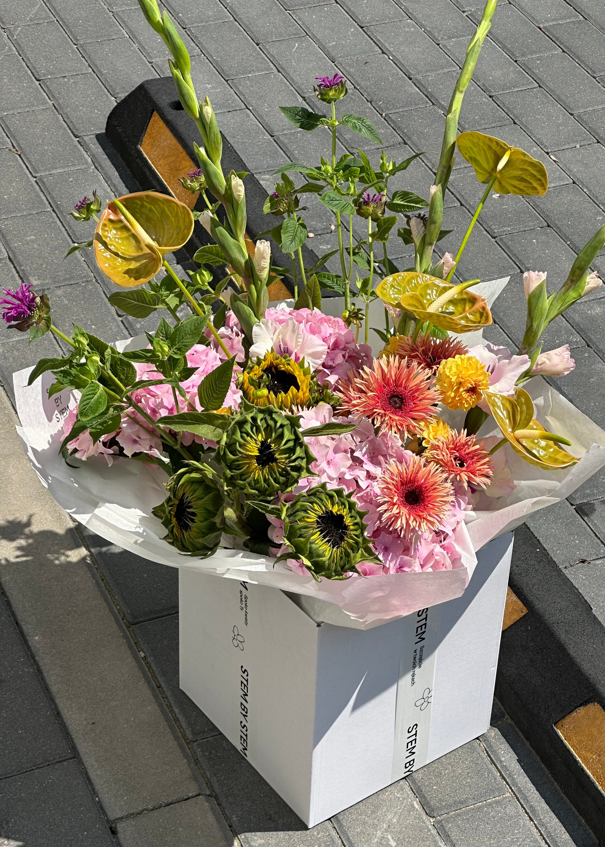 Bouquet summer green | pink | yellow