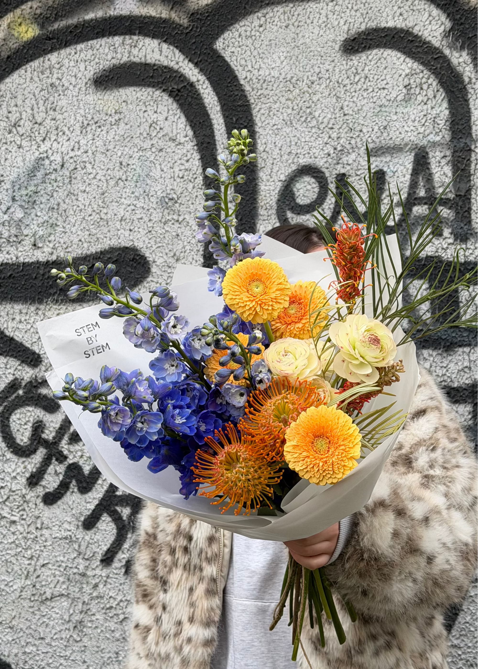 Bouquet orange | deep blue