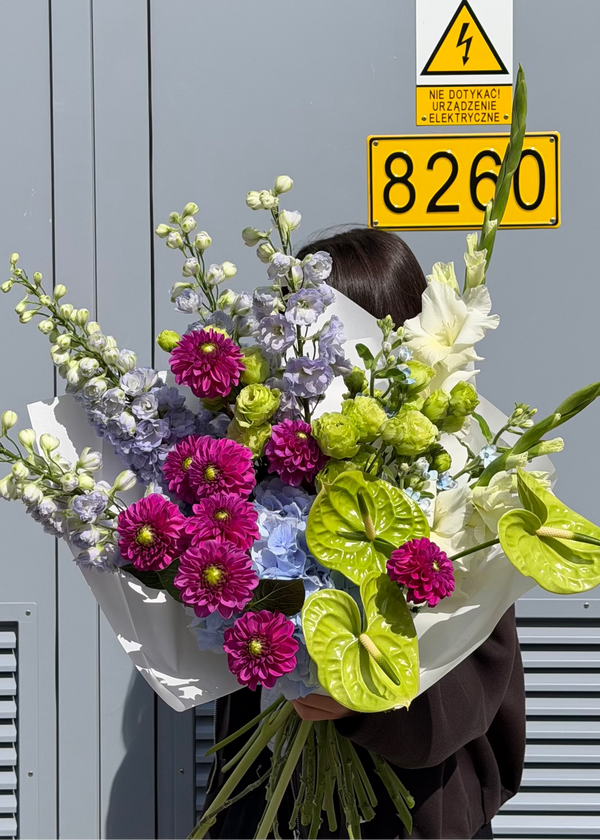Bouquet purple | burgundy | green