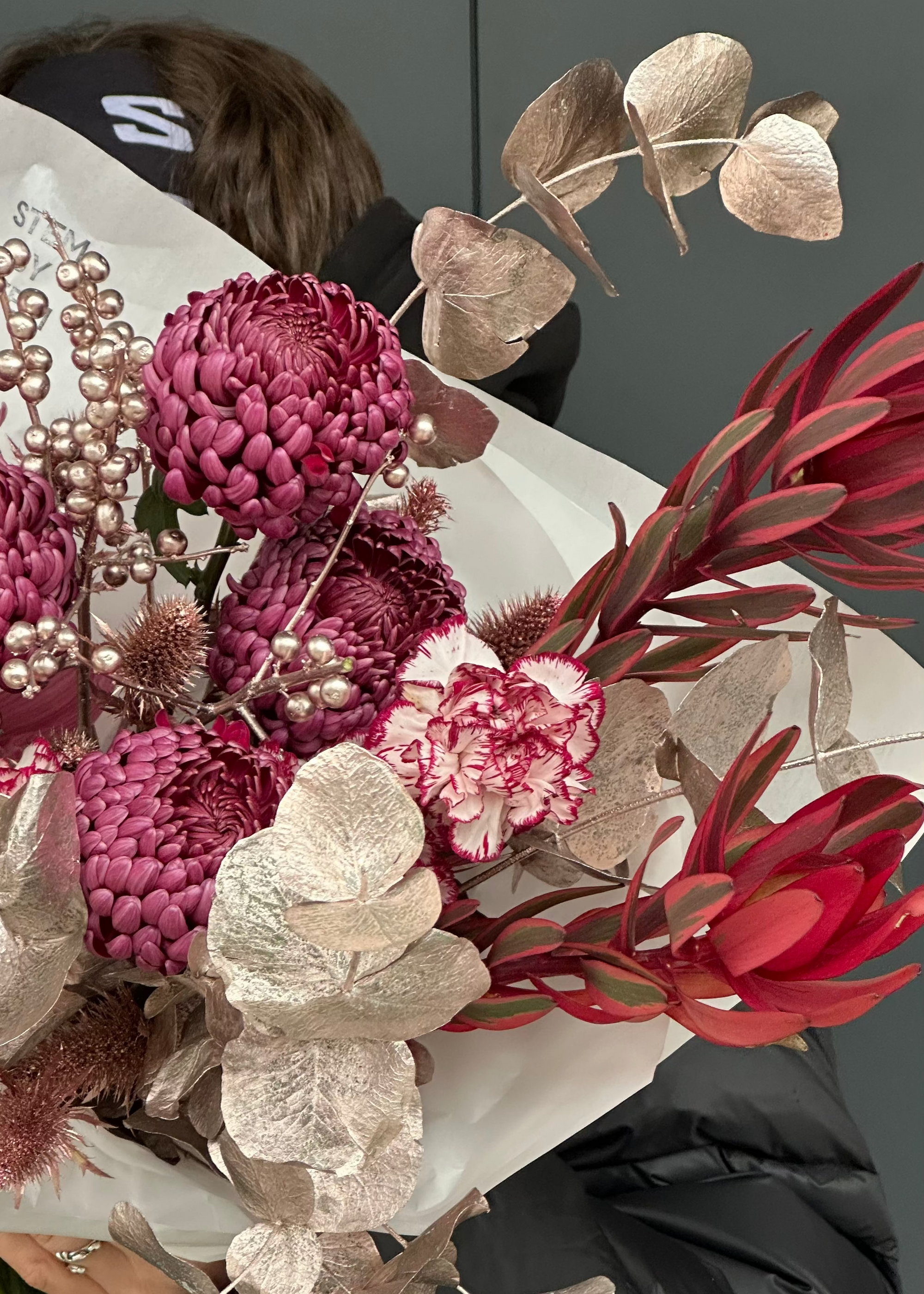 Bouquet burgundy | champagne splashes