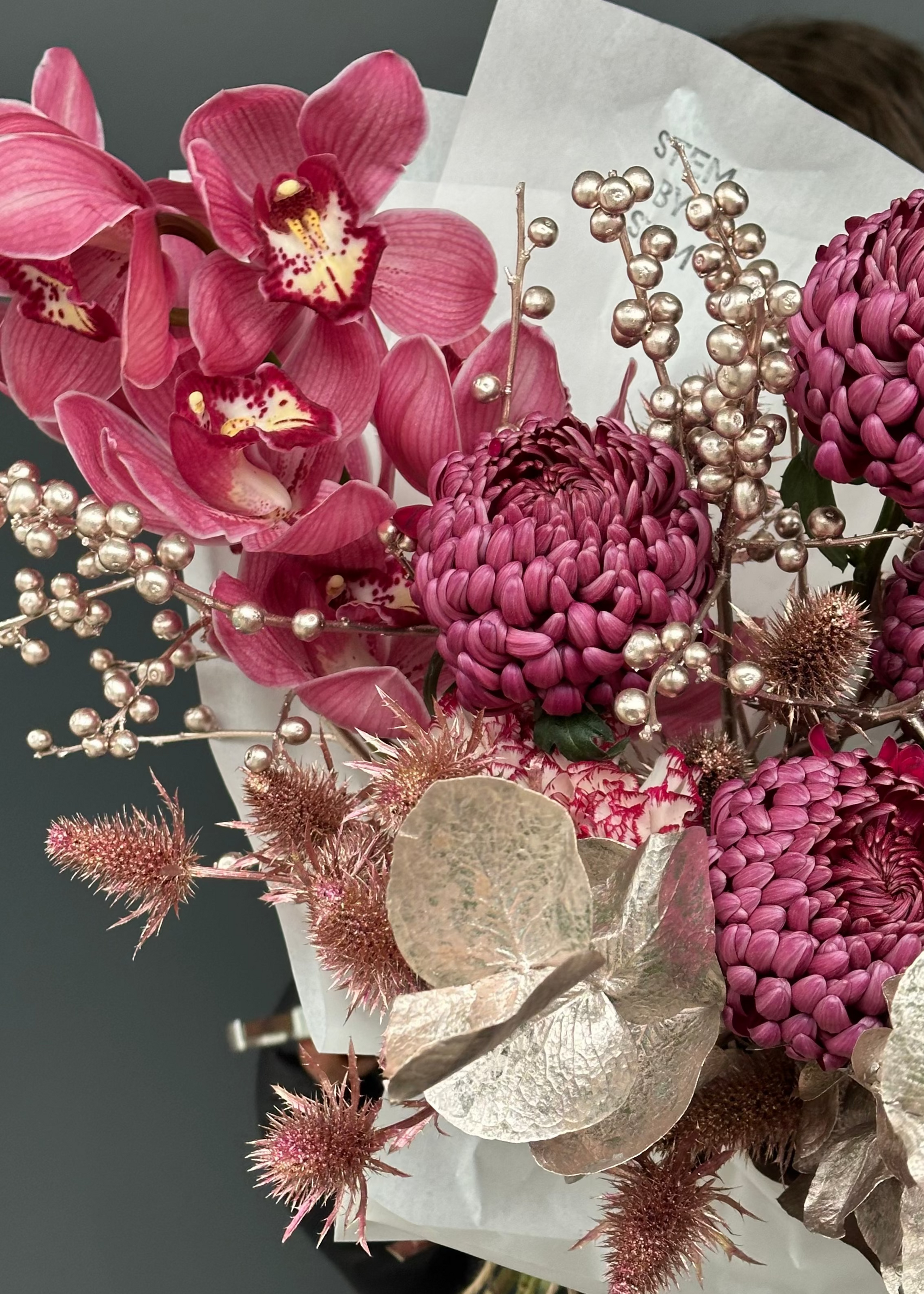 Bouquet burgundy | champagne splashes