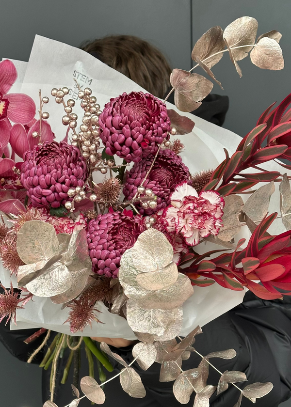 Bouquet burgundy | champagne splashes