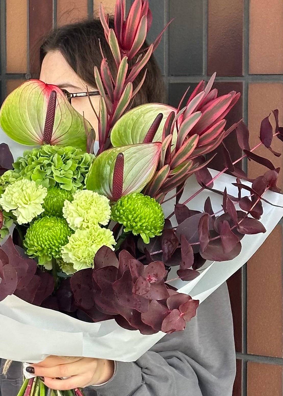 Bouquet burgundy | green - Stem By Stem