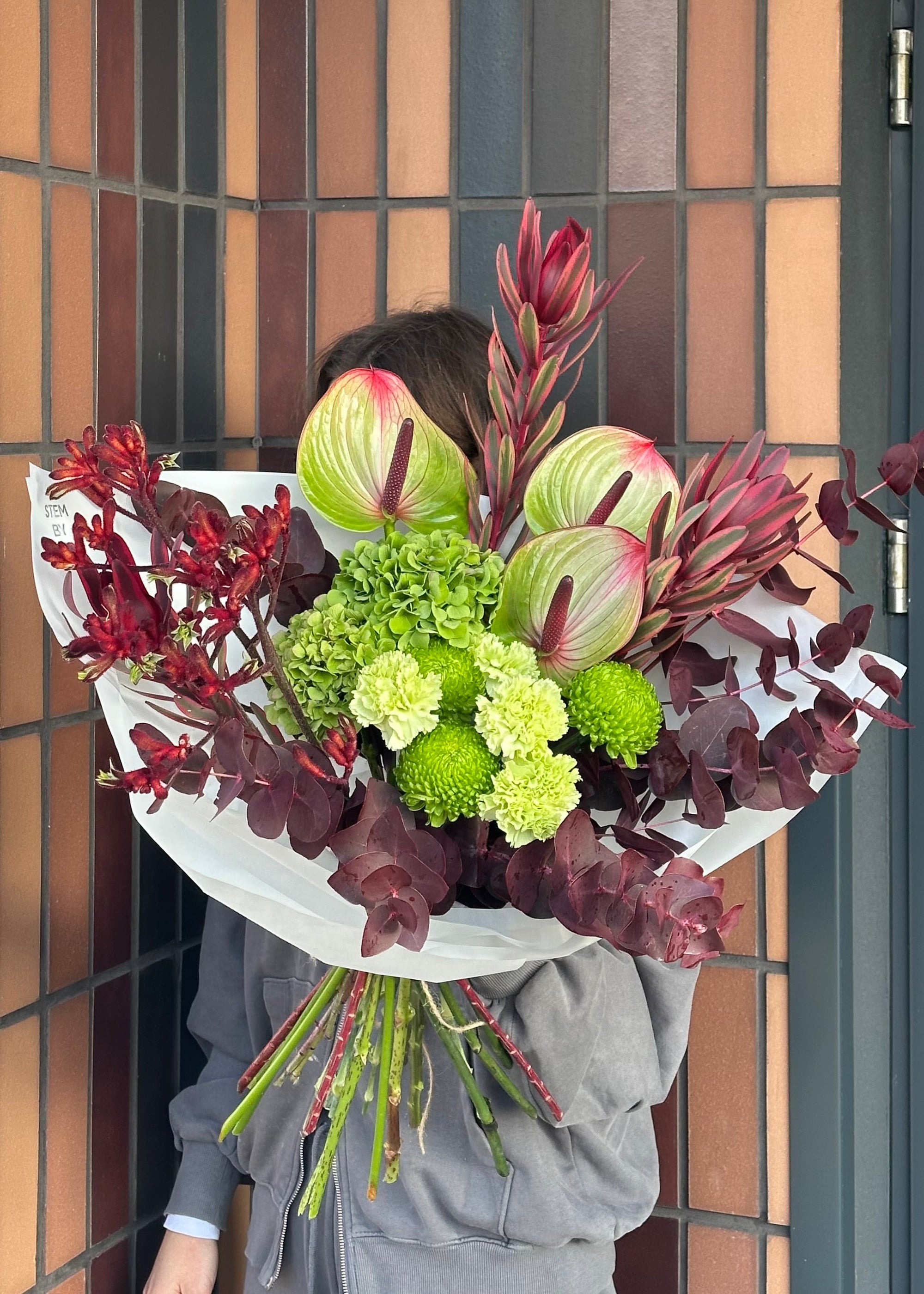 Bouquet burgundy | green - Stem By Stem