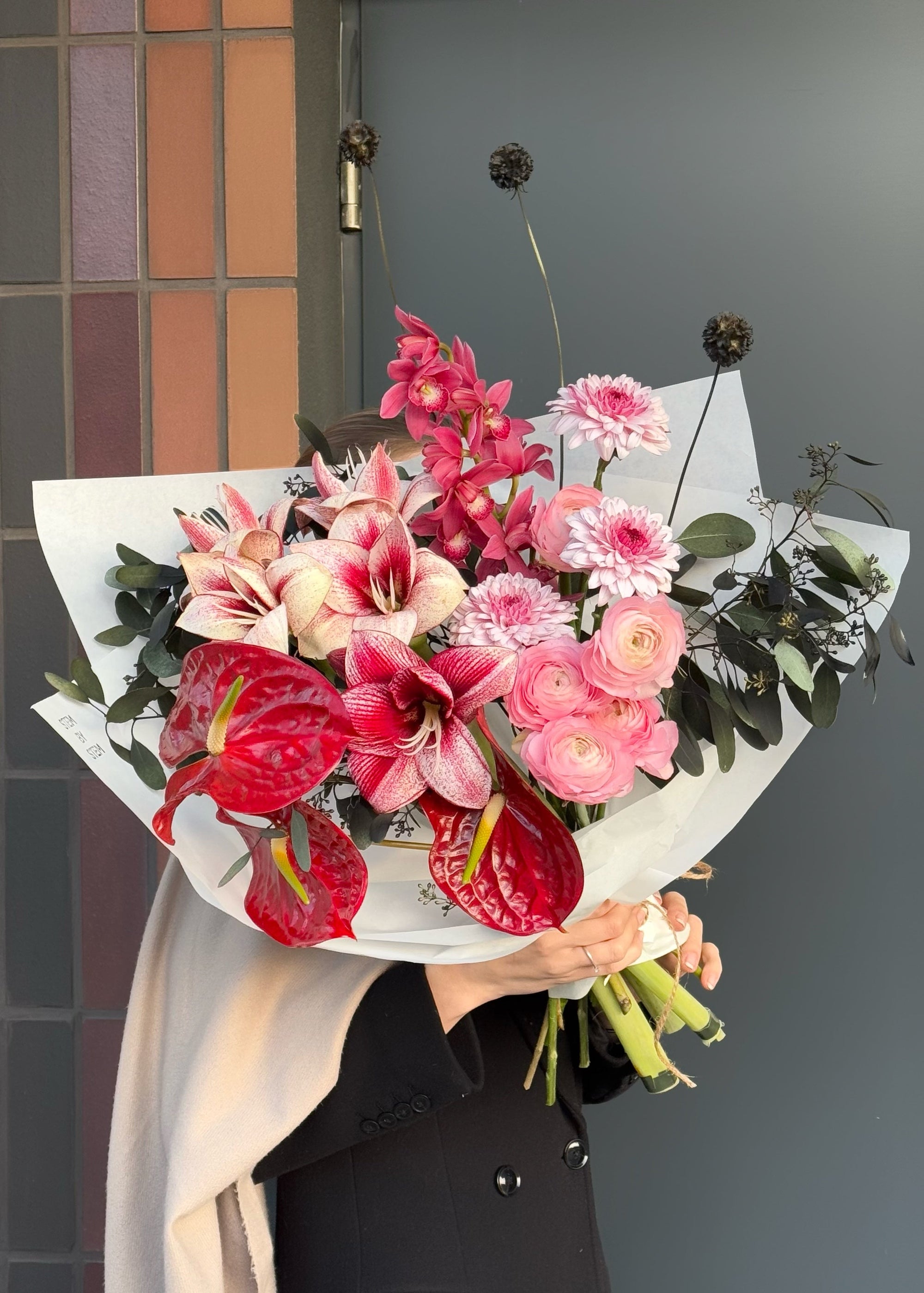 Bouquet burgundy | light pink - Stem By Stem