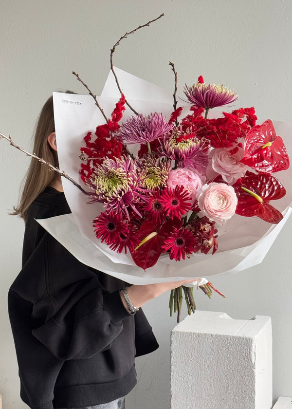 Bouquet burgundy | light pink - Stem By Stem