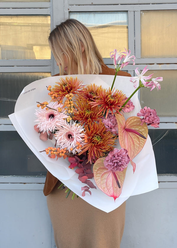 Bouquet dark pink|orange - Stem By Stem