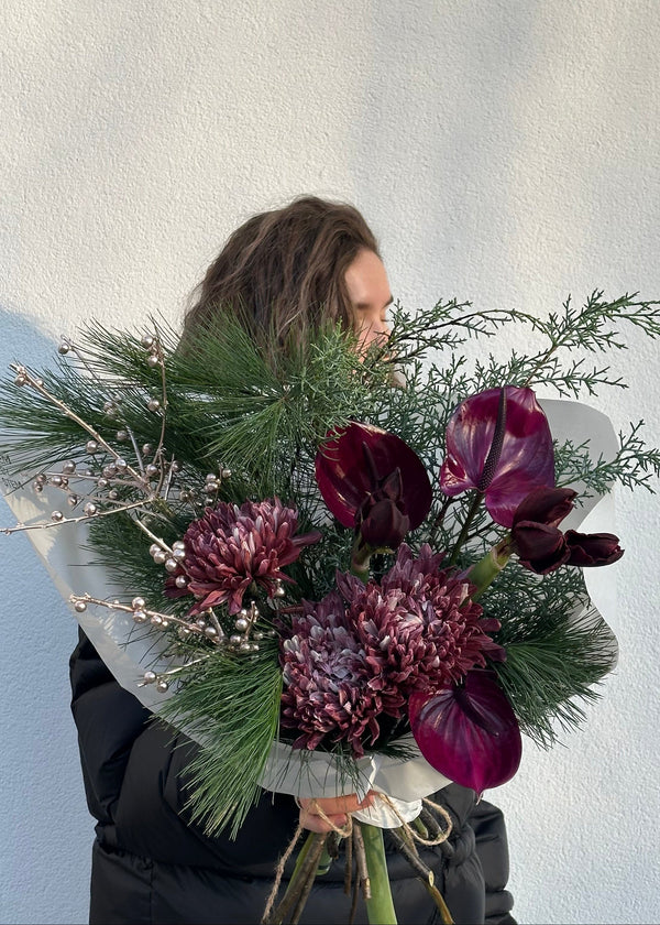 Bouquet deep purple | green - Stem By Stem