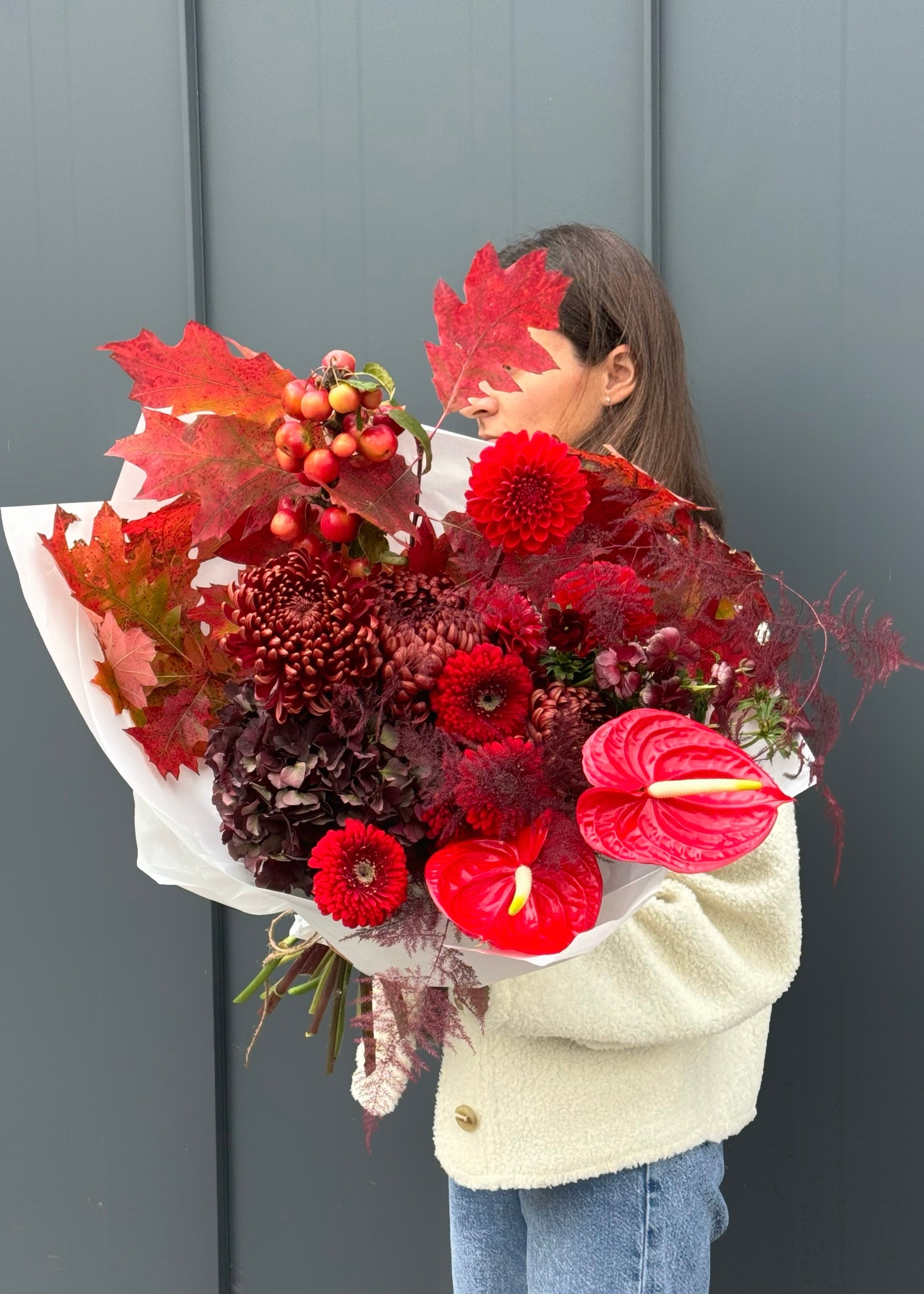 Dark Red and Ivory Bouquet popular