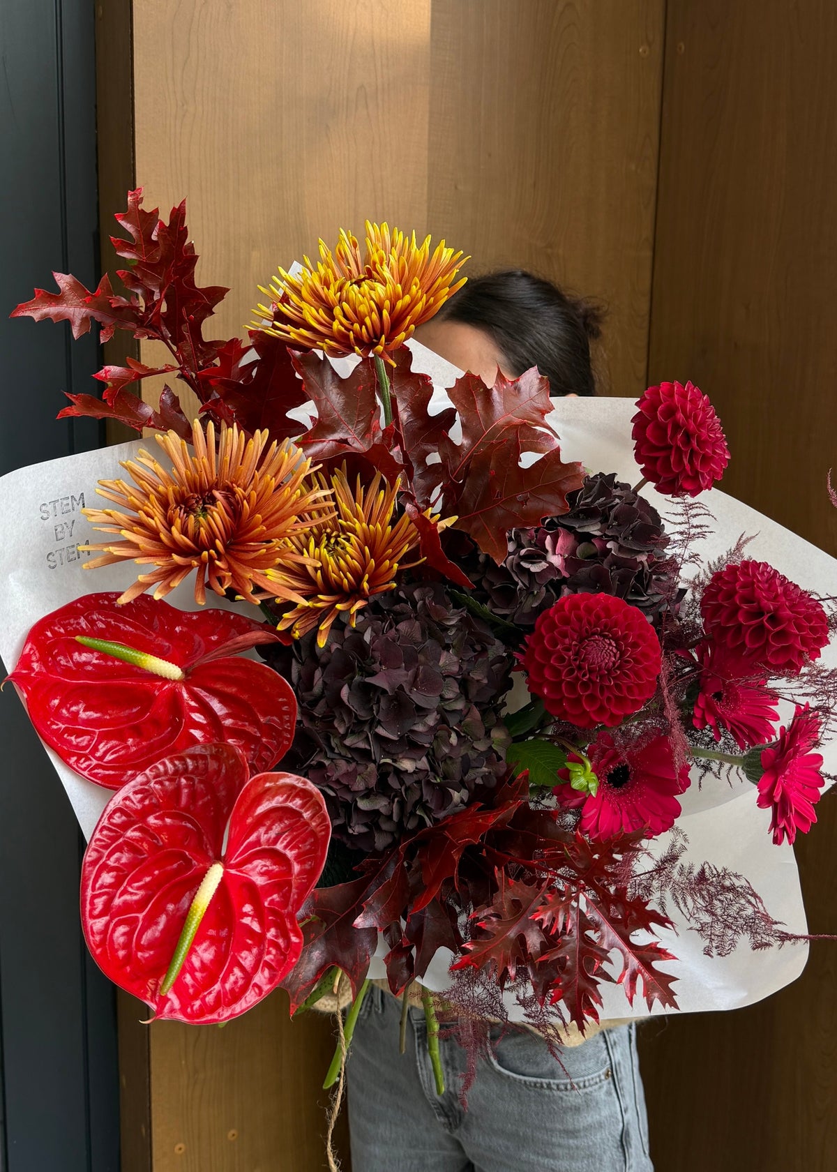 Bouquet deep red - Stem By Stem