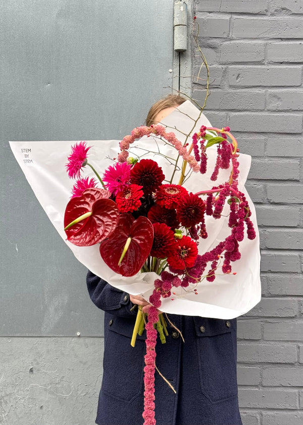 Bouquet deep red - Stem By Stem