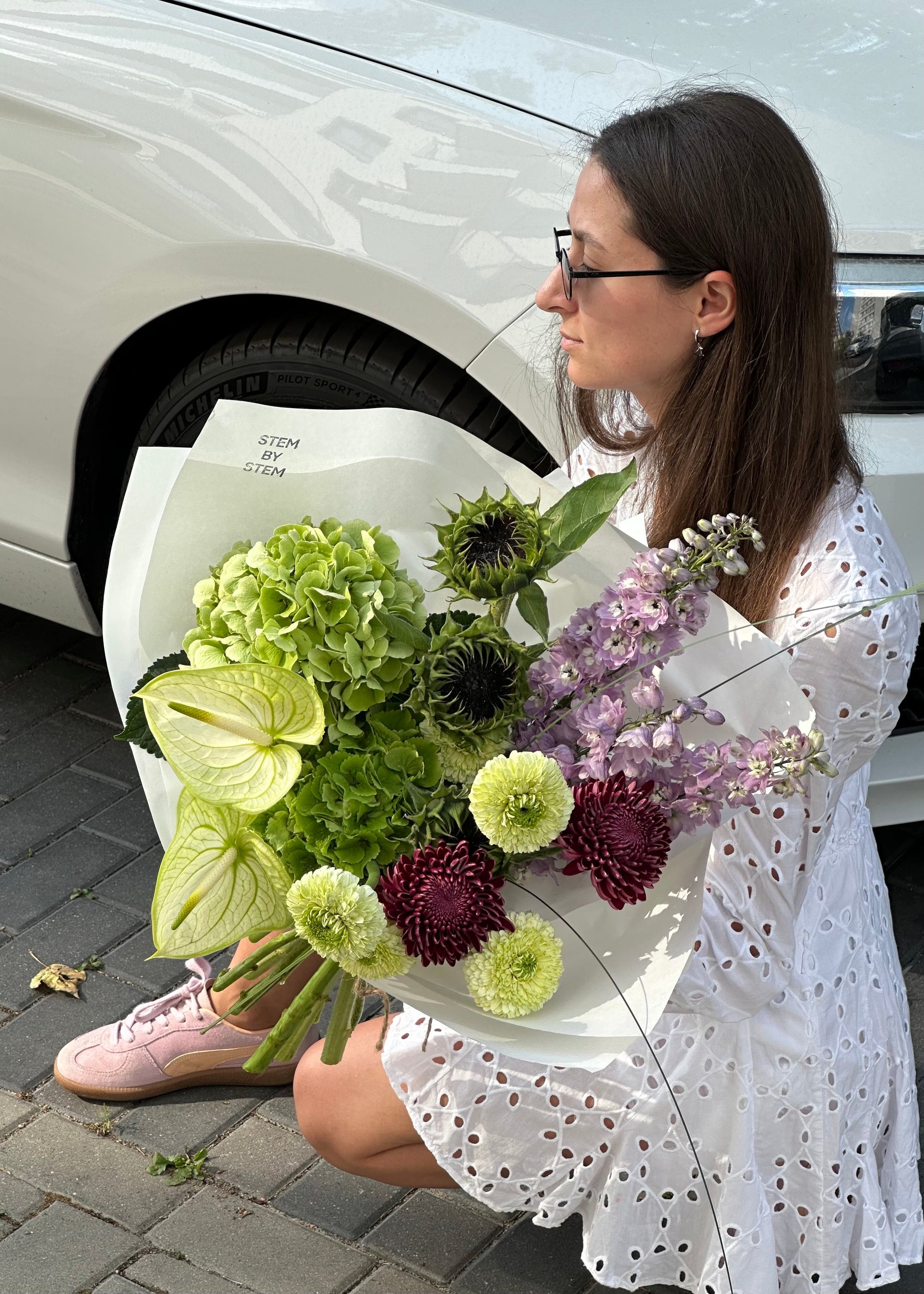 Bouquet green | burgundy - Stem By Stem