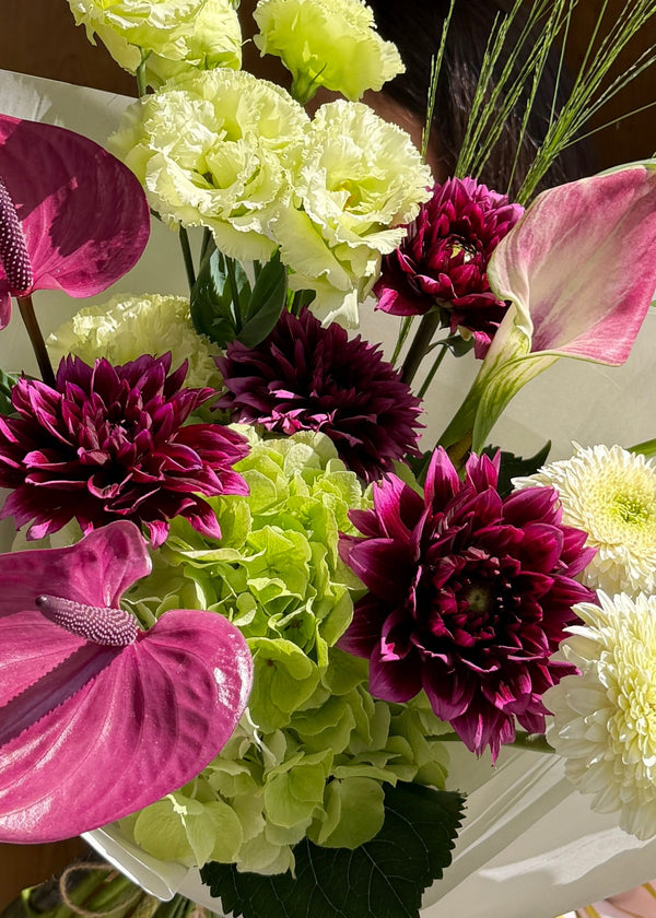 Bouquet green | deep purple - Stem By Stem