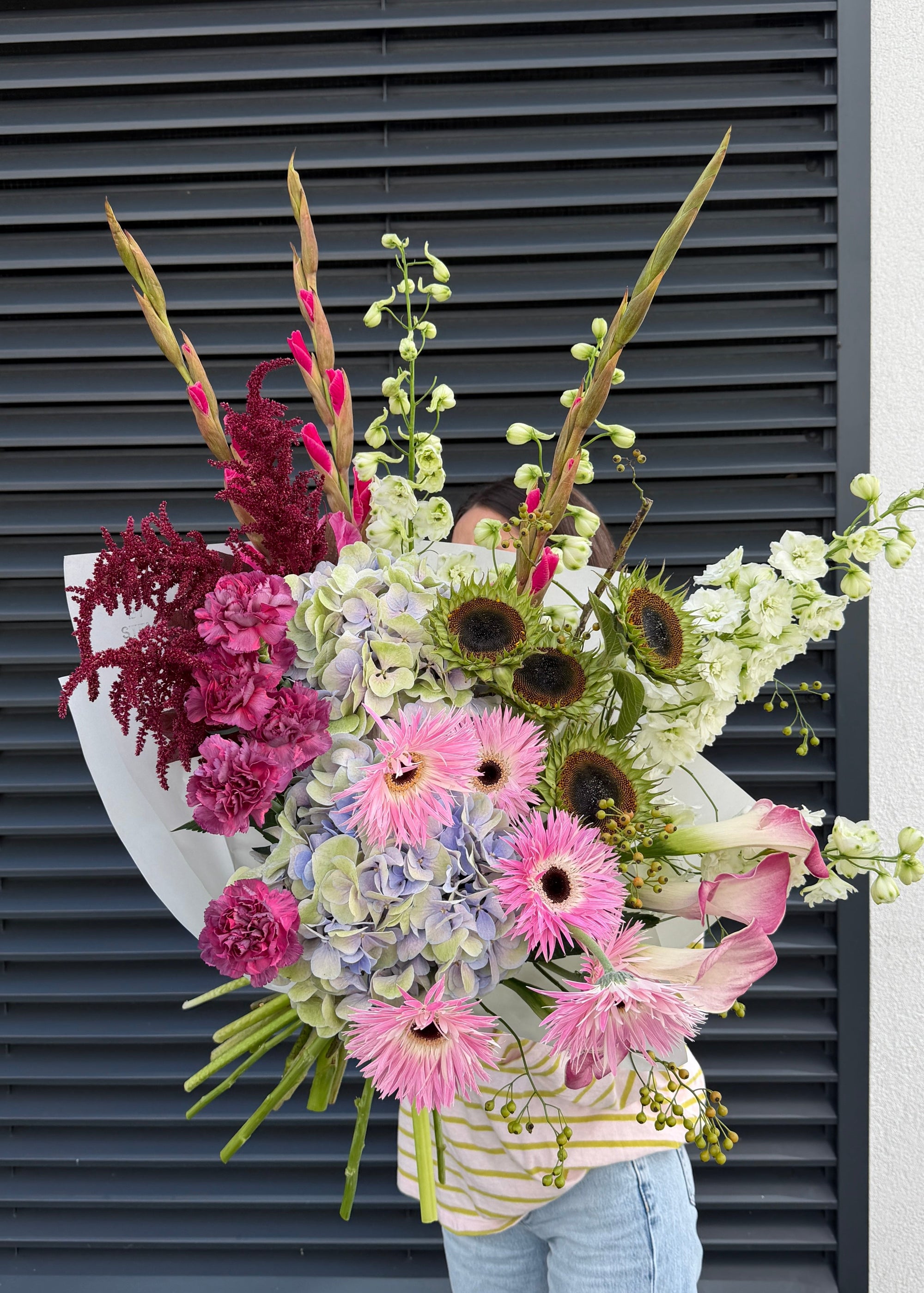 Bouquet light blue | soft pink | burgundy - Stem By Stem