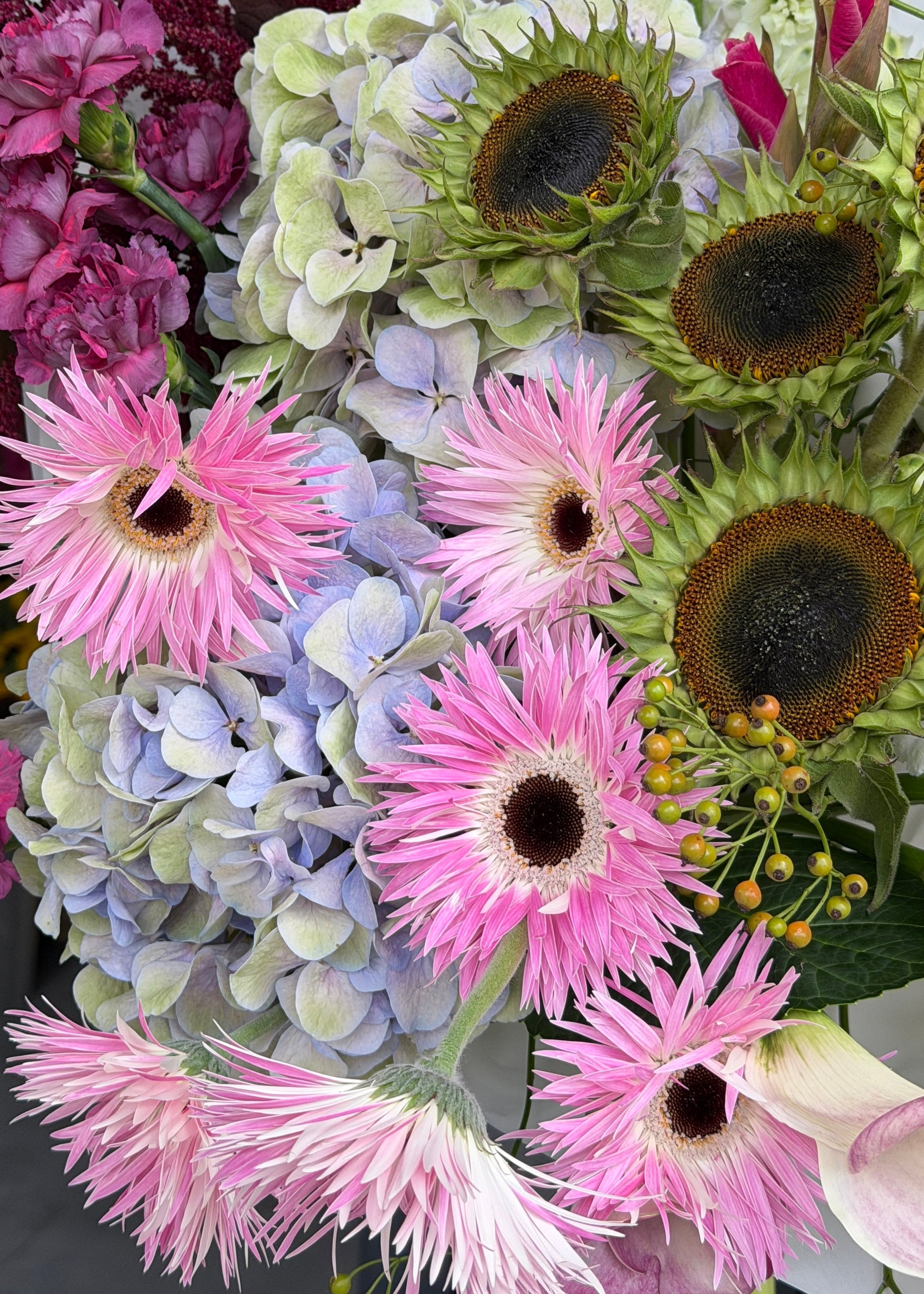 Bouquet light blue | soft pink | burgundy - Stem By Stem