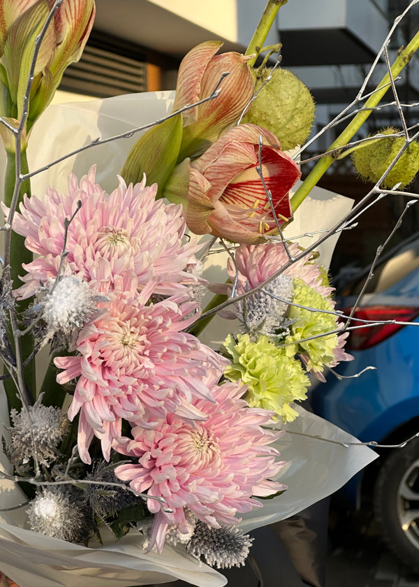 Bouquet light pink | green | white - Stem By Stem