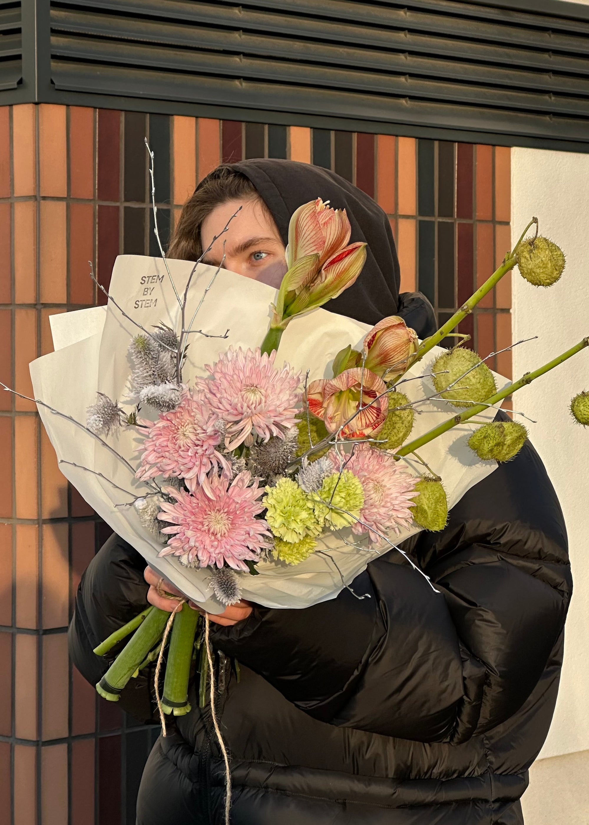 Bouquet light pink | green | white - Stem By Stem