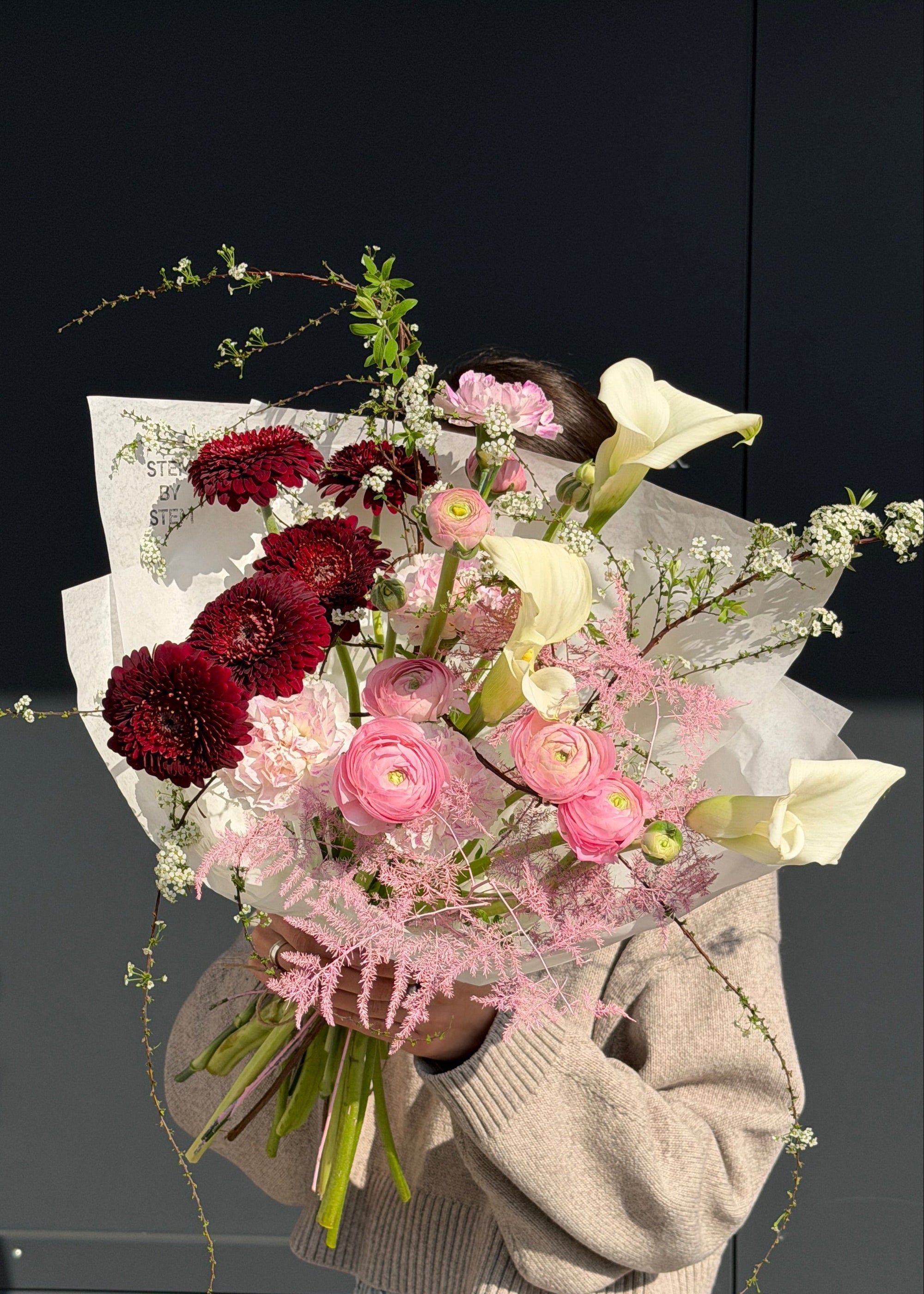 Bouquet pink | red accent - Stem By Stem