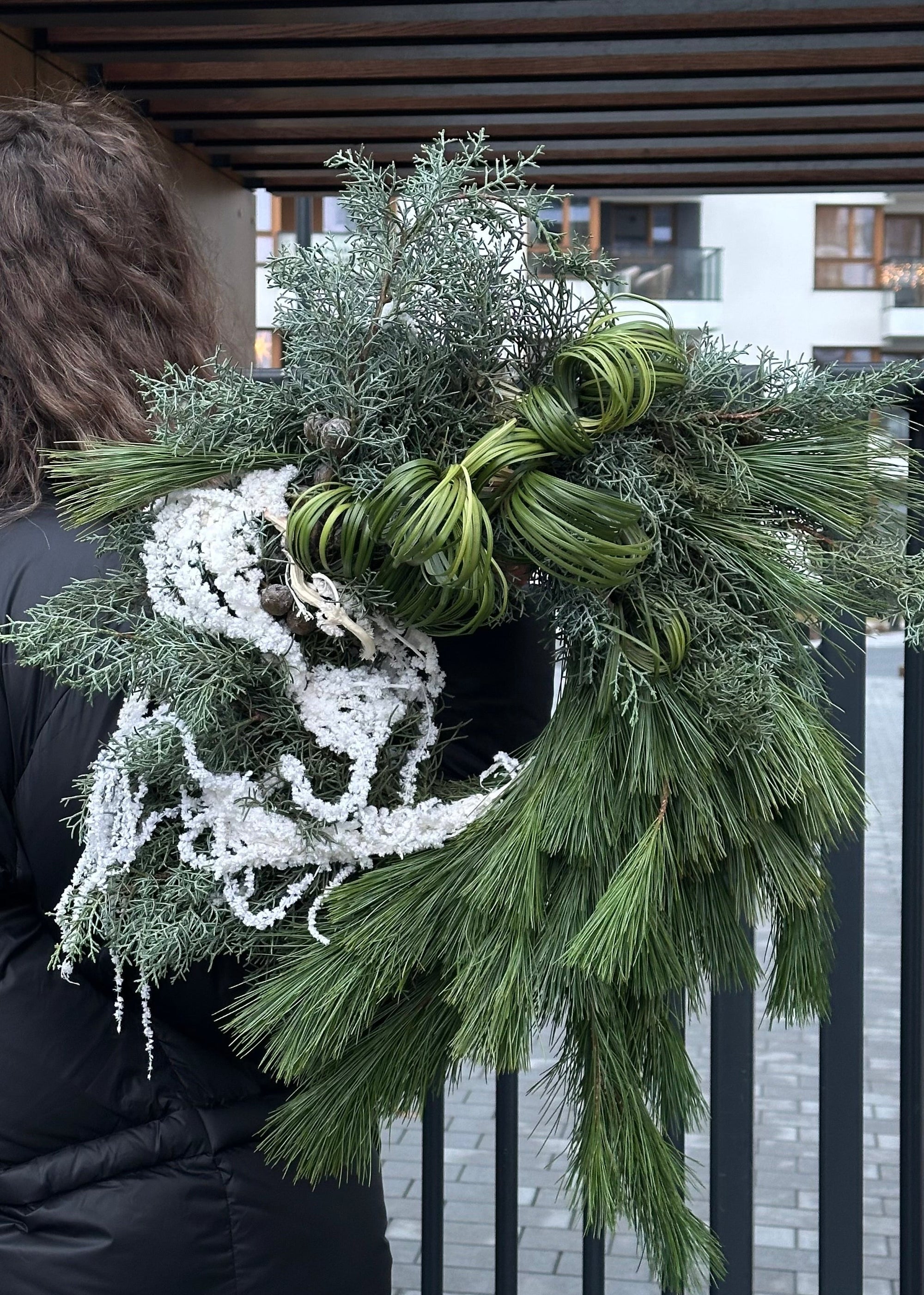 Christmas Wreath | White Amaranth - Stem By Stem