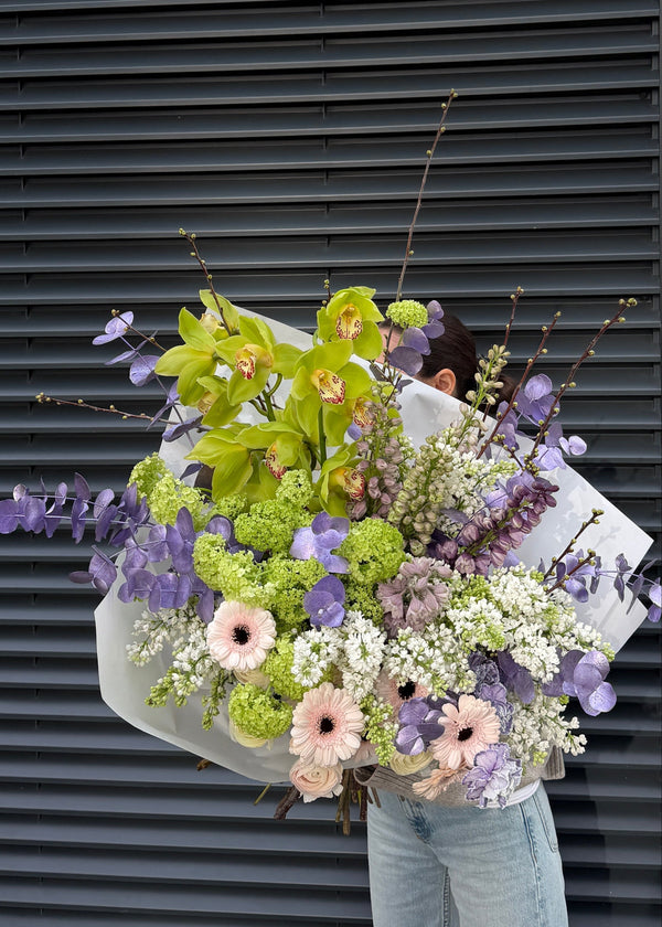 XXL bouquet llilac | white | green - Stem By Stem