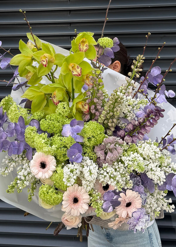 XXL bouquet llilac | white | green - Stem By Stem